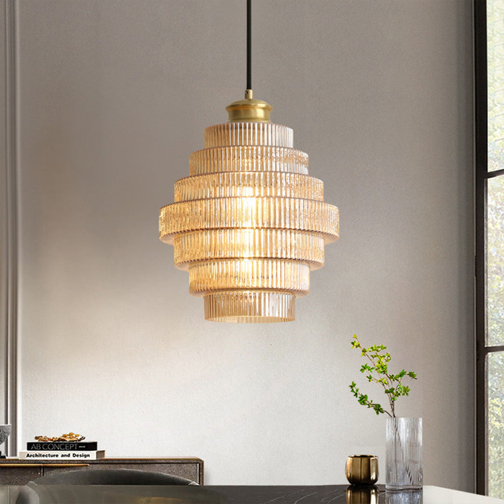 WINTHROP HONEYCOMB GLASS PENDANT LIGHT