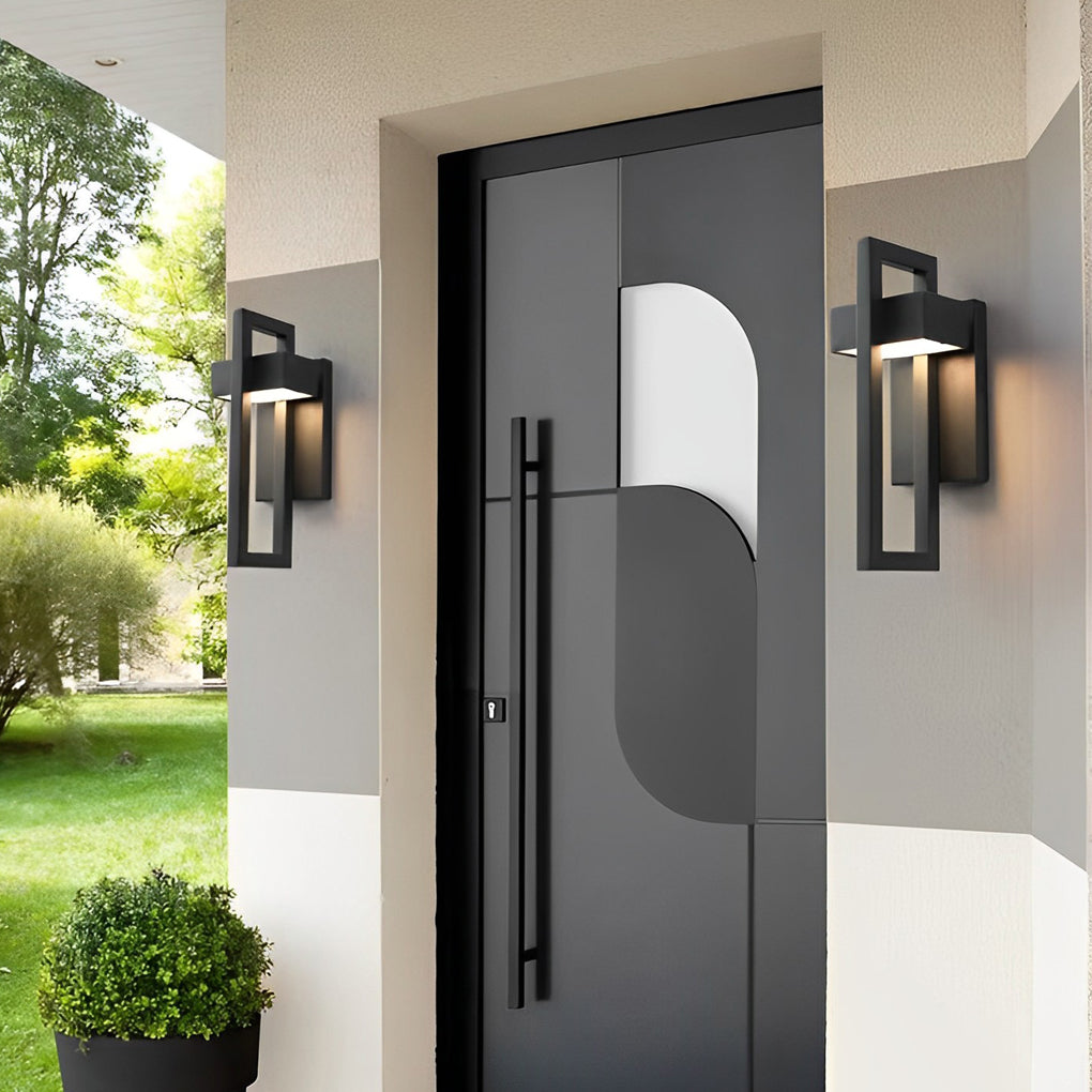 RAVENHALL MODERN RECTANGULAR OUTDOOR LED WALL LIGHT