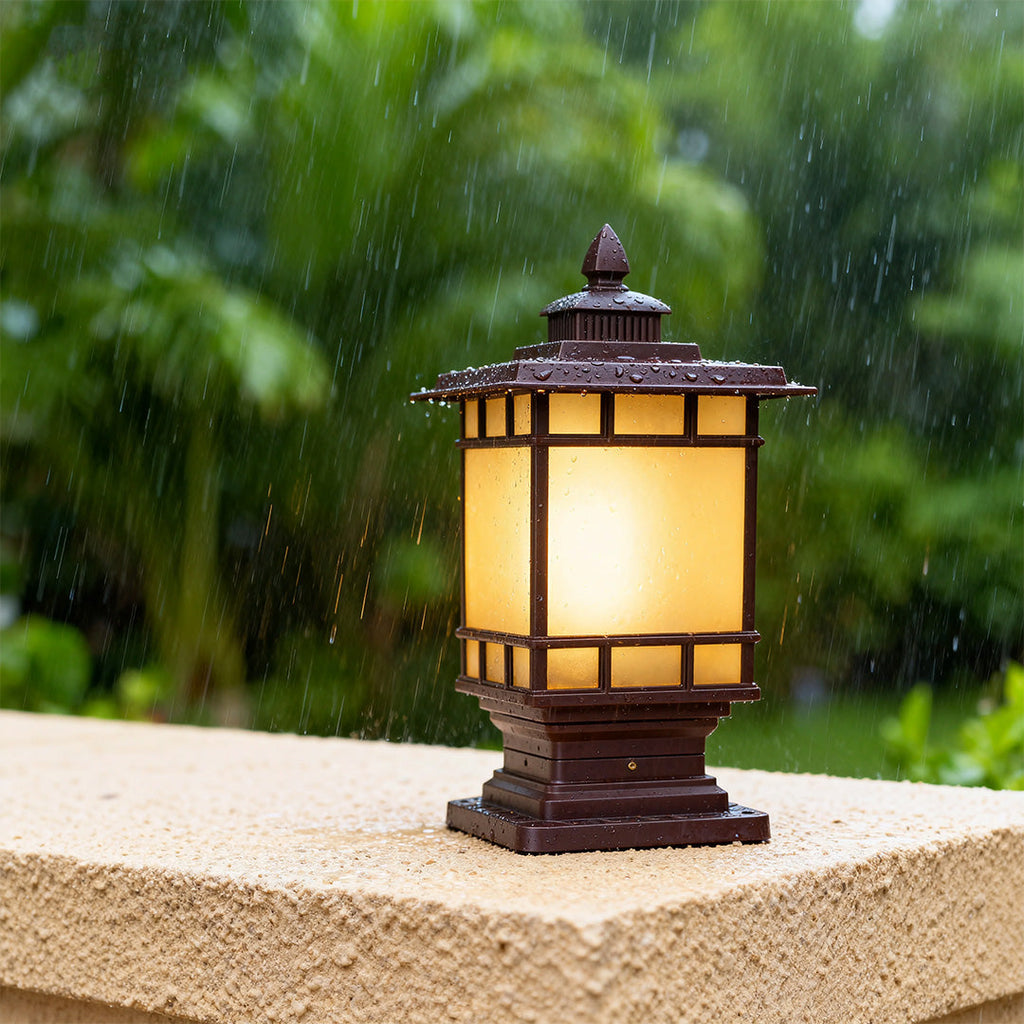 WINTHROP CAST IRON OUTDOOR LANTERN POST LIGHT