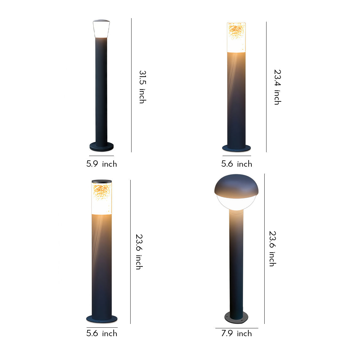 WINTHROP OUTDOOR WATERPROOF BOLLARD LIGHTING FIXTURE