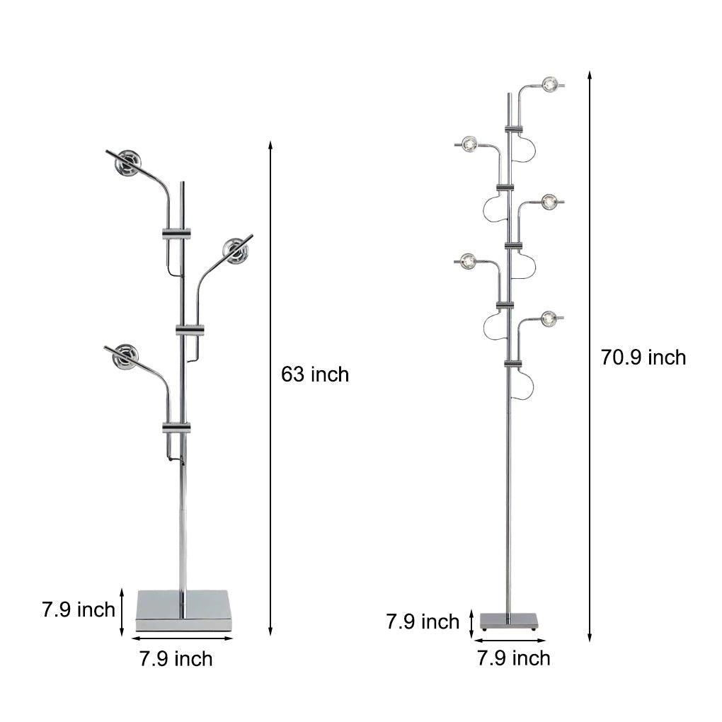 WINTHROP CHROME ADJUSTABLE FLOOR ILLUMINATOR