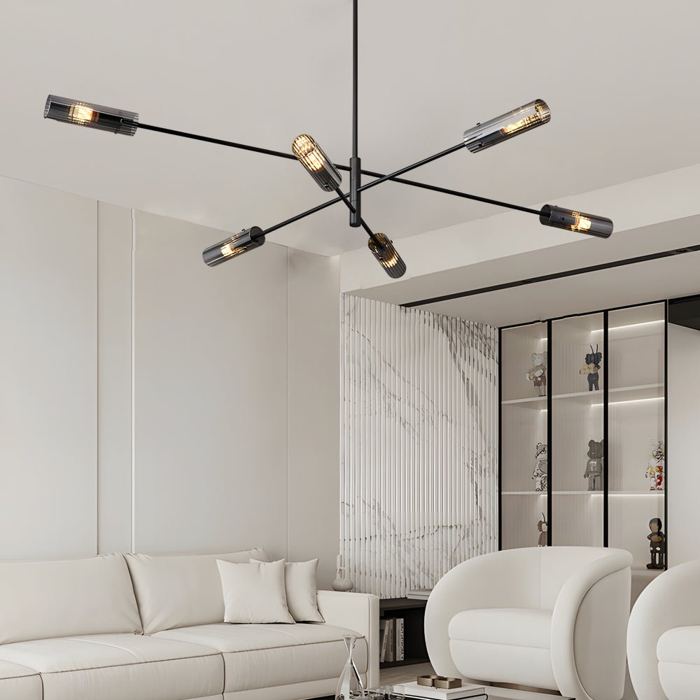 WINTHROP COPPER STARBURST PENDANT LIGHTING (6/8-BULB)