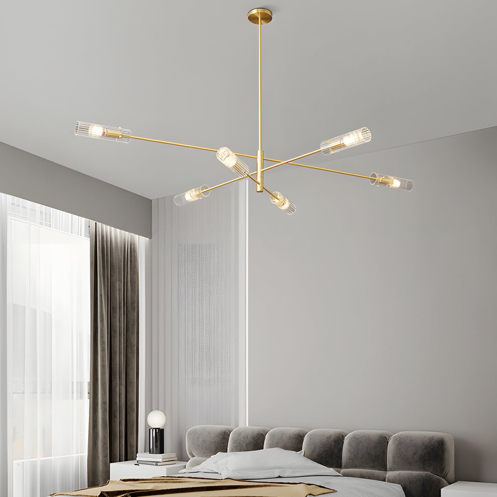 WINTHROP COPPER STARBURST PENDANT LIGHTING (6/8-BULB)