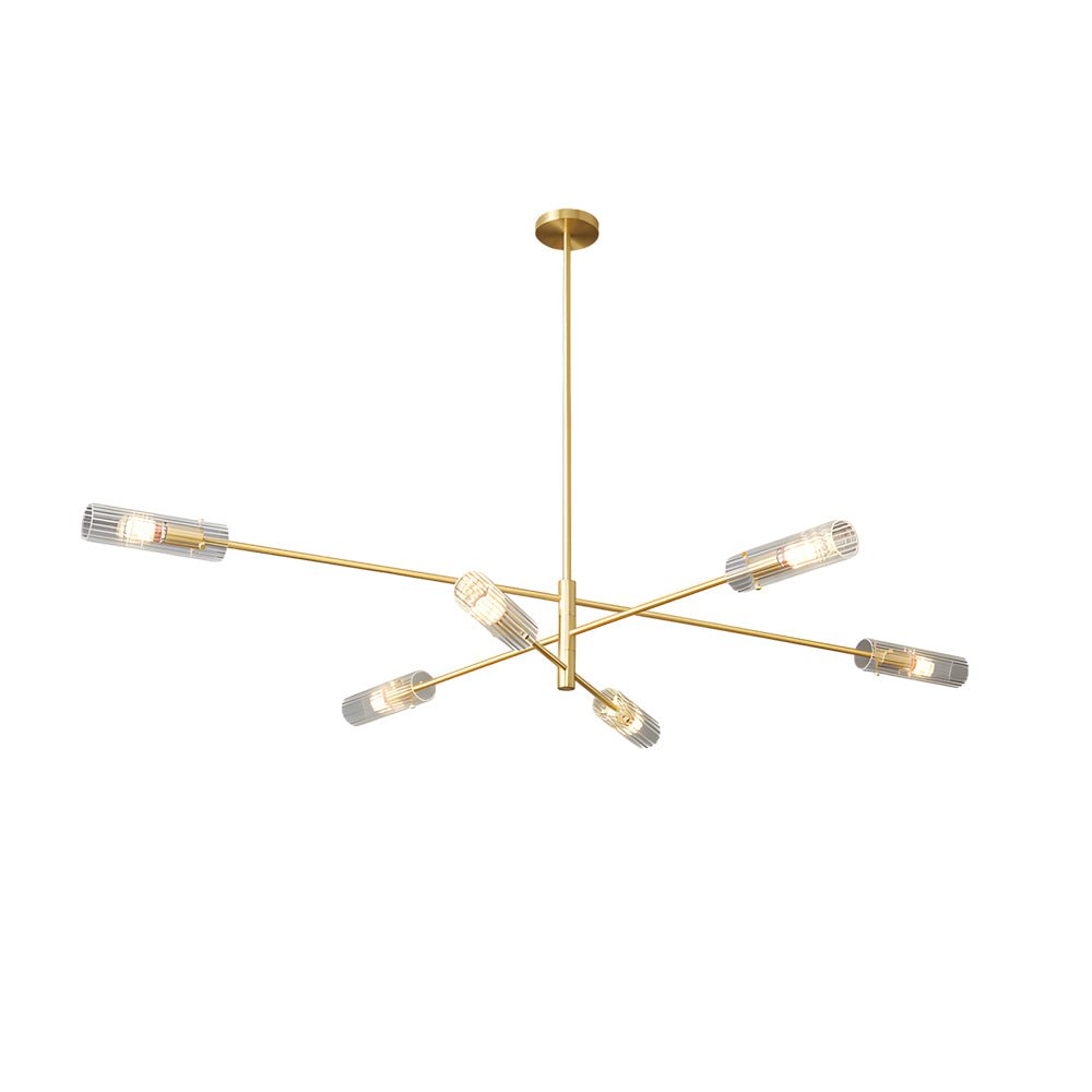 WINTHROP COPPER STARBURST PENDANT LIGHTING (6/8-BULB)