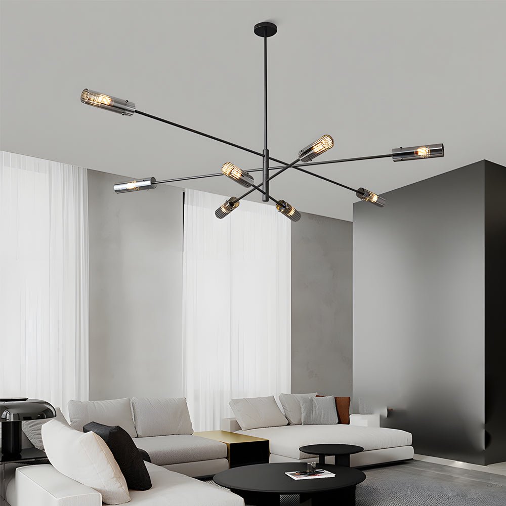 WINTHROP COPPER STARBURST PENDANT LIGHTING (6/8-BULB)