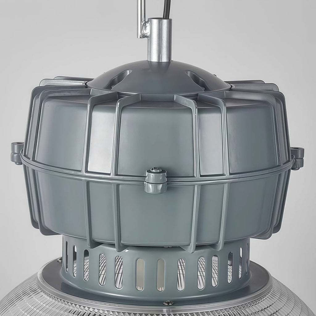 WINTHROP GRAY ALUMINUM INDUSTRIAL PENDANT LAMP