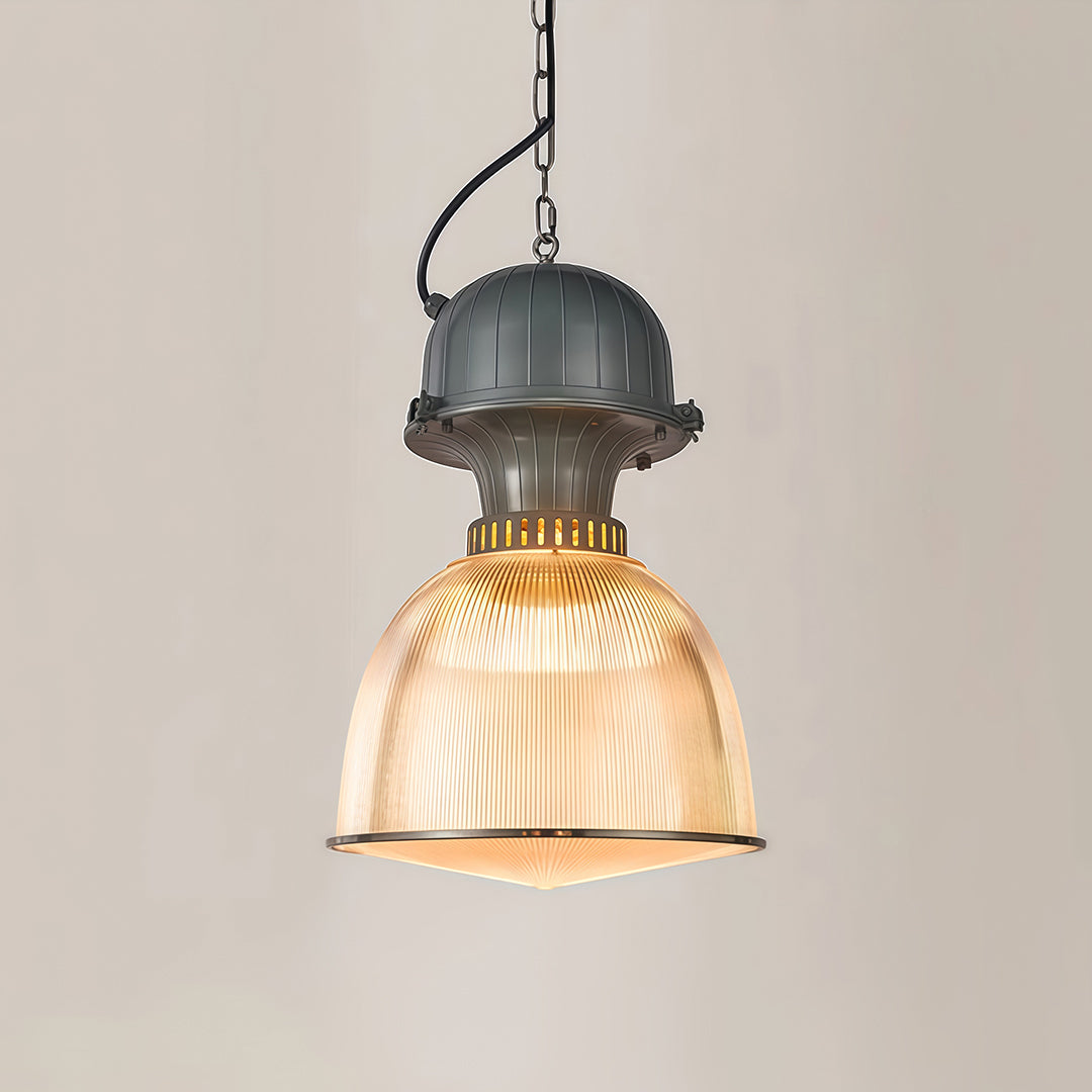 WINTHROP GRAY ALUMINUM INDUSTRIAL PENDANT LAMP