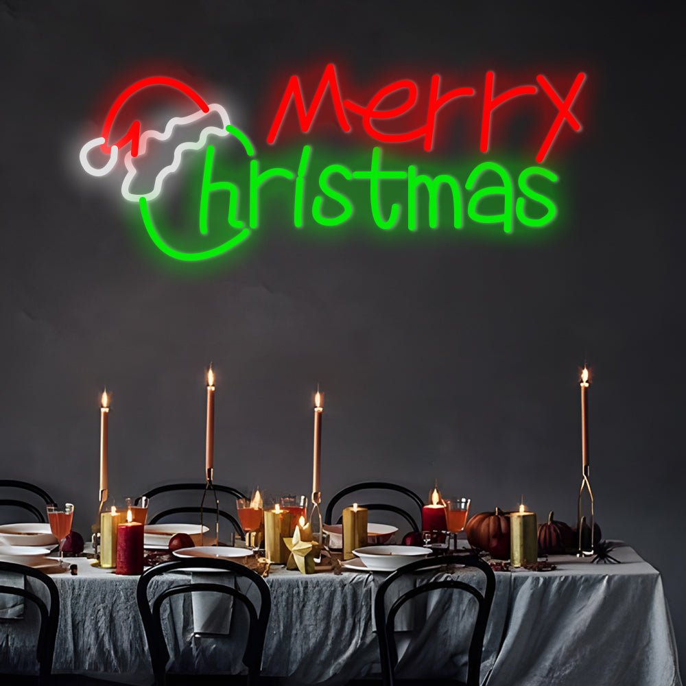 CLARIDGE ILLUMINATED FESTIVE SCRIPT ACRYLIC NEON DISPLAY