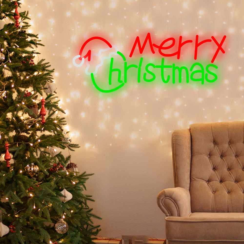 CLARIDGE ILLUMINATED FESTIVE SCRIPT ACRYLIC NEON DISPLAY