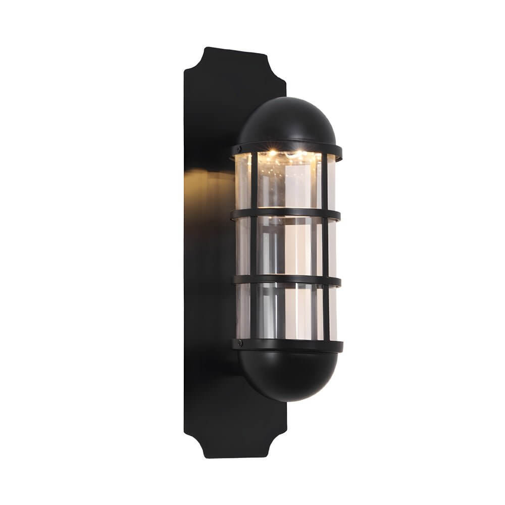 WHITBY TELEPHONE BOOTH INSPIRED IRON AND GLASS WALL LIGHT