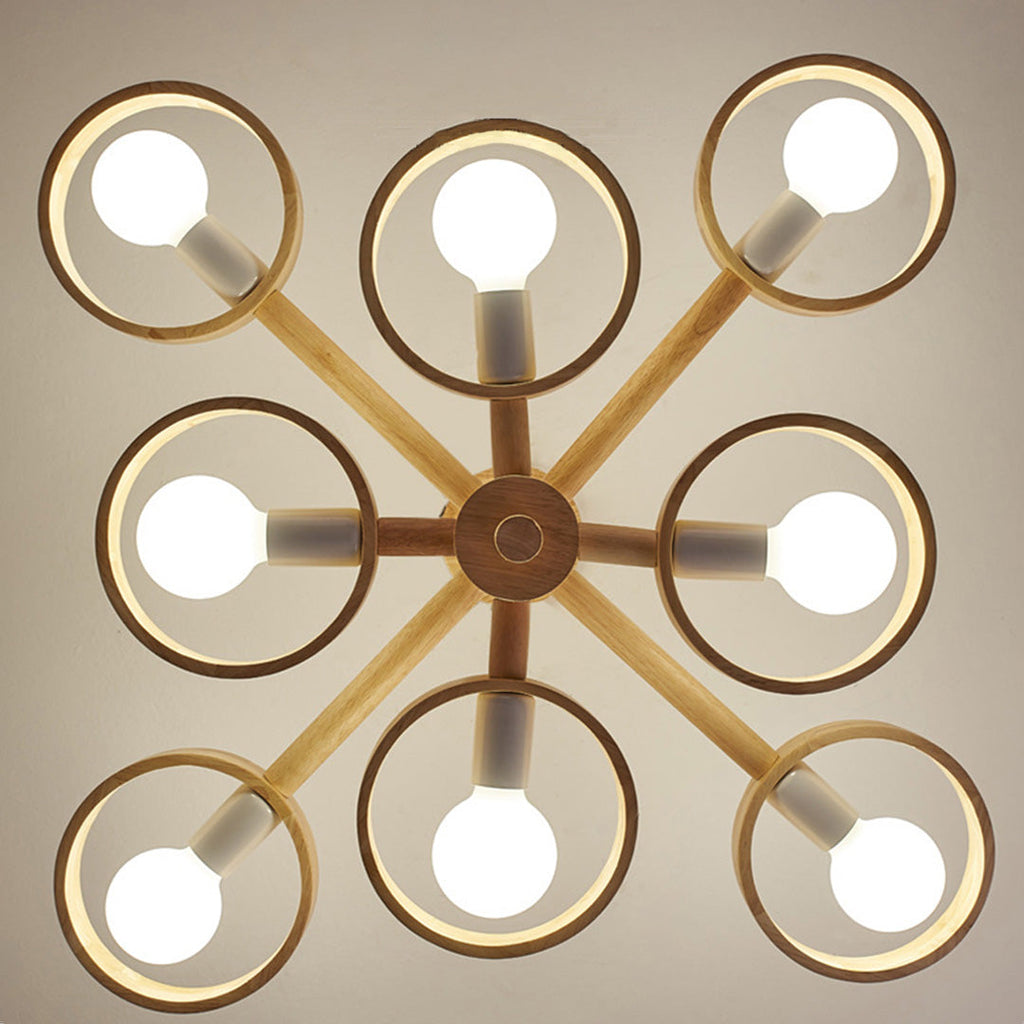 THORNBURY RUBBERWOOD LED HANGING LANTERN