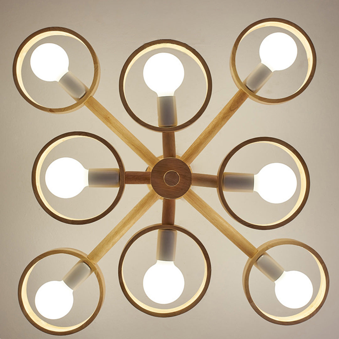 THORNBURY RUBBERWOOD LED HANGING LANTERN