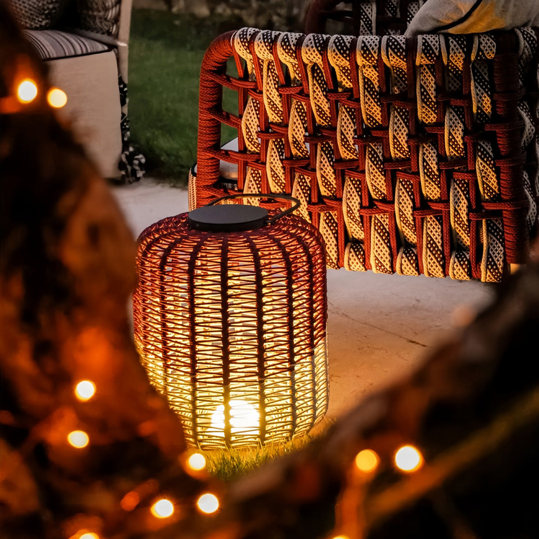 RAVENHURST WOVEN WATERPROOF LANTERN WITH LED ILLUMINATION