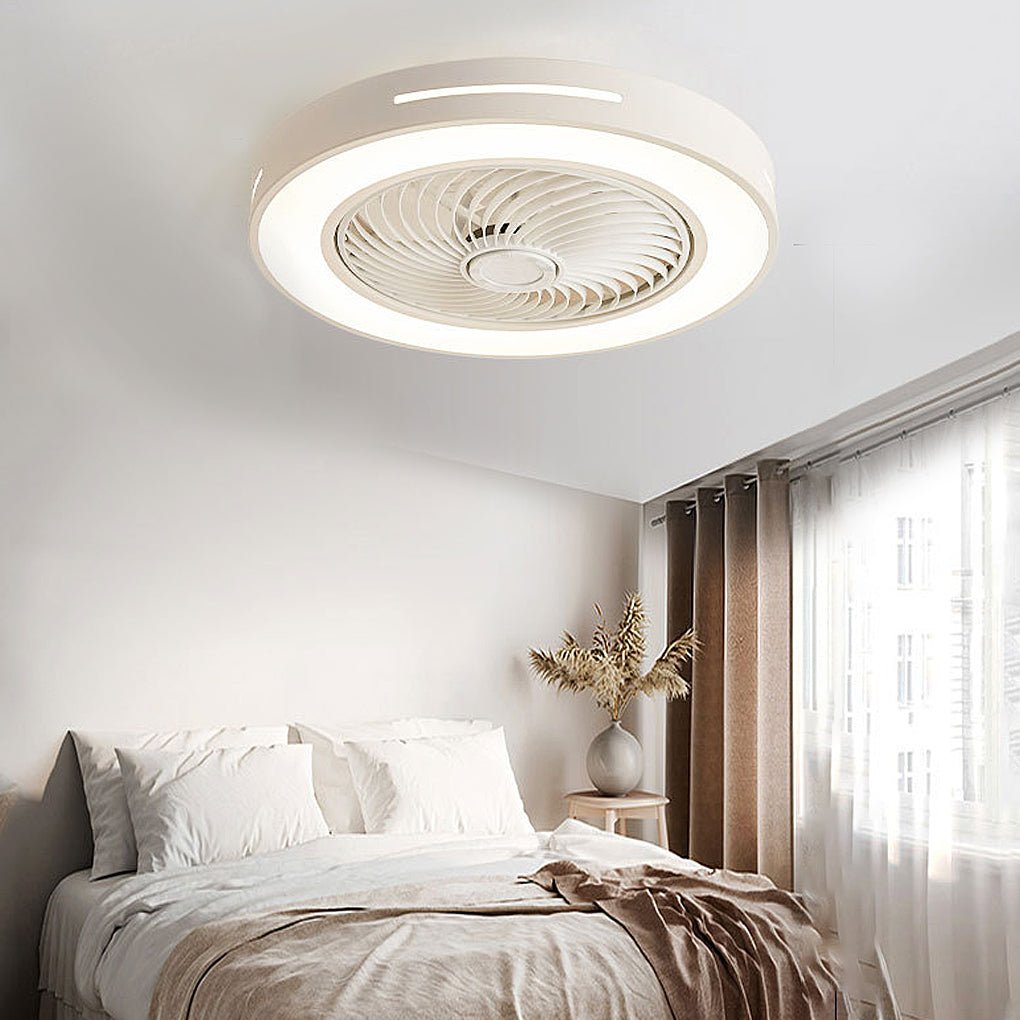 WHITECROFT SMART LED FLUSH-MOUNT CEILING FAN WITH ILLUMINATED CANOPY