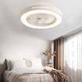 WHITECROFT SMART LED FLUSH-MOUNT CEILING FAN WITH ILLUMINATED CANOPY