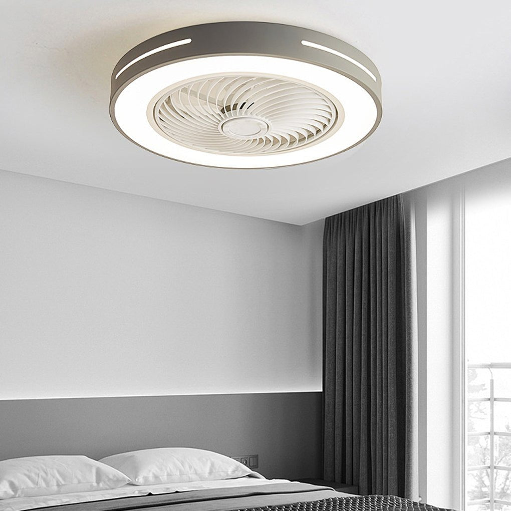 WHITECROFT SMART LED FLUSH-MOUNT CEILING FAN WITH ILLUMINATED CANOPY