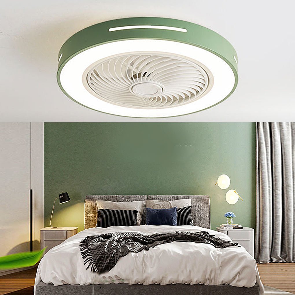 WHITECROFT SMART LED FLUSH-MOUNT CEILING FAN WITH ILLUMINATED CANOPY