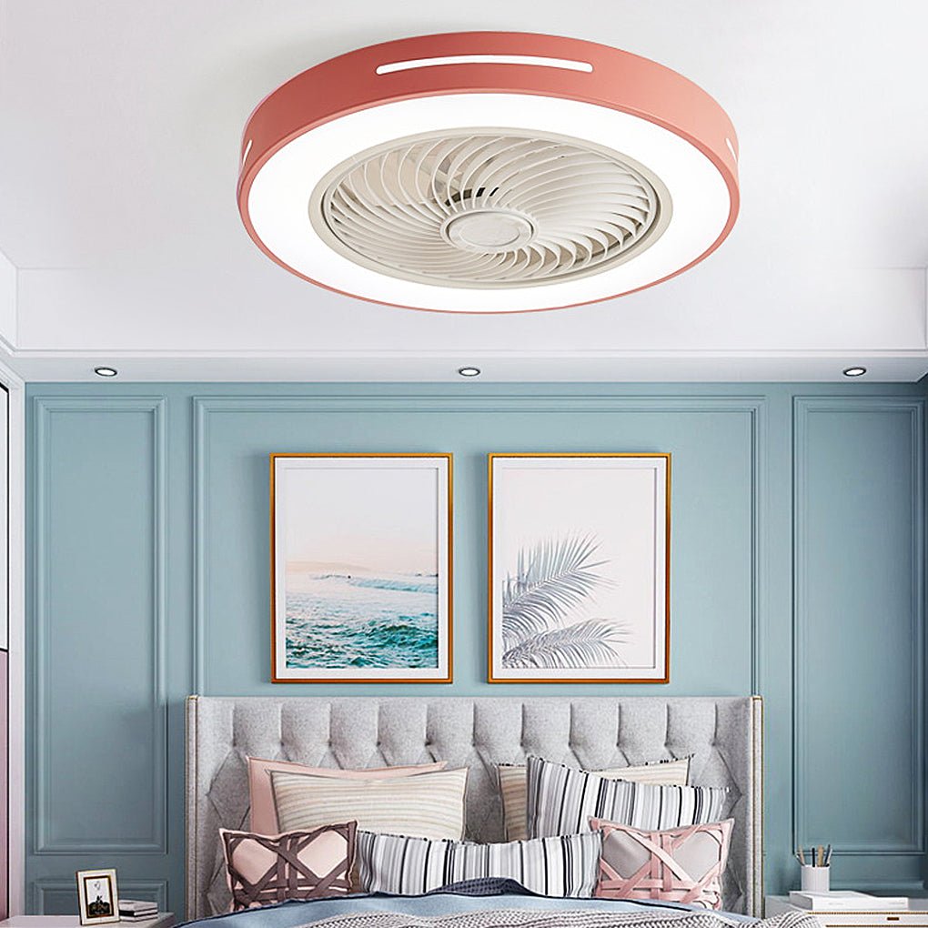 WHITECROFT SMART LED FLUSH-MOUNT CEILING FAN WITH ILLUMINATED CANOPY