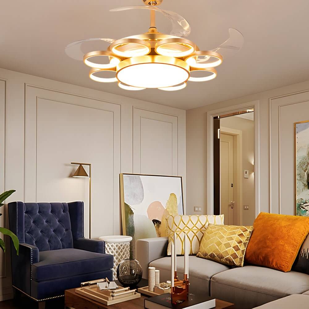WHITBY WHIRL LED CEILING LIGHT WITH HIDDEN FAN