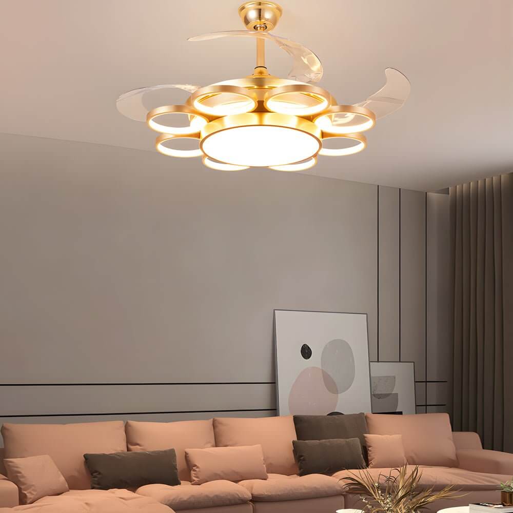 WHITBY WHIRL LED CEILING LIGHT WITH HIDDEN FAN