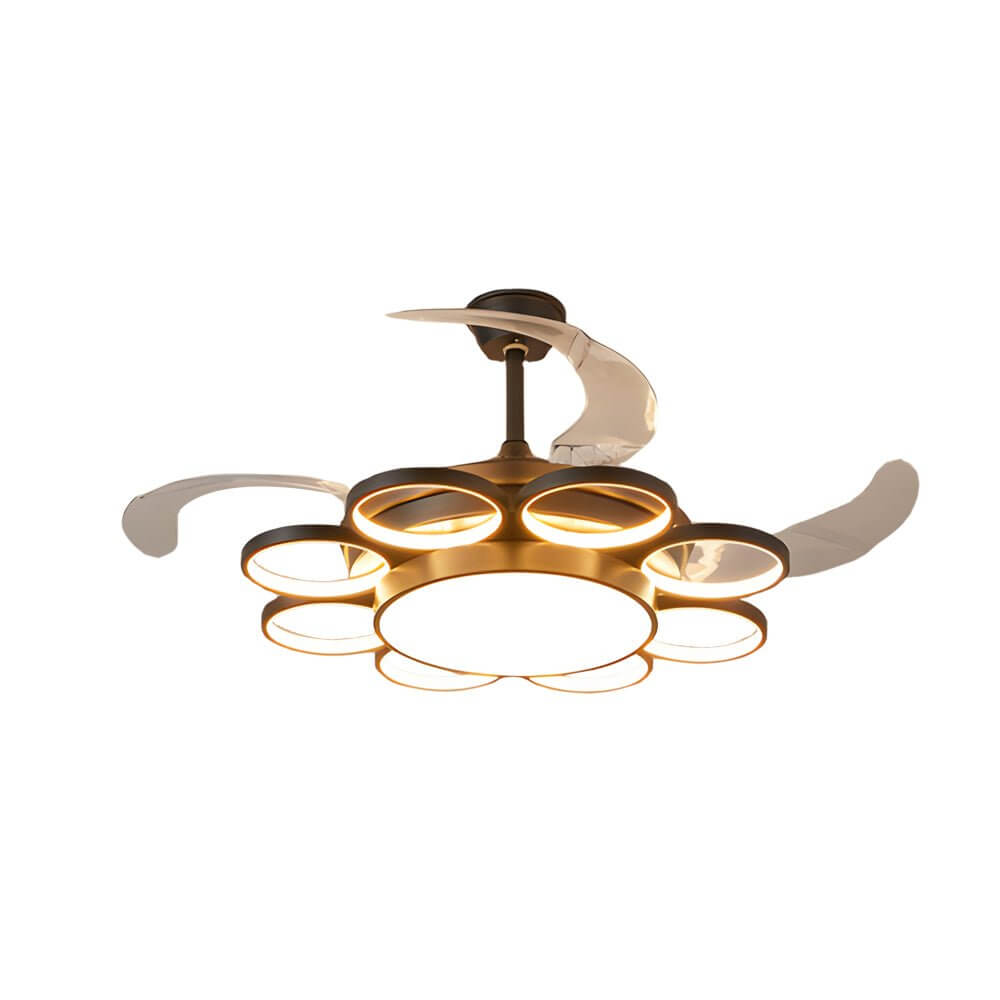 WHITBY WHIRL LED CEILING LIGHT WITH HIDDEN FAN