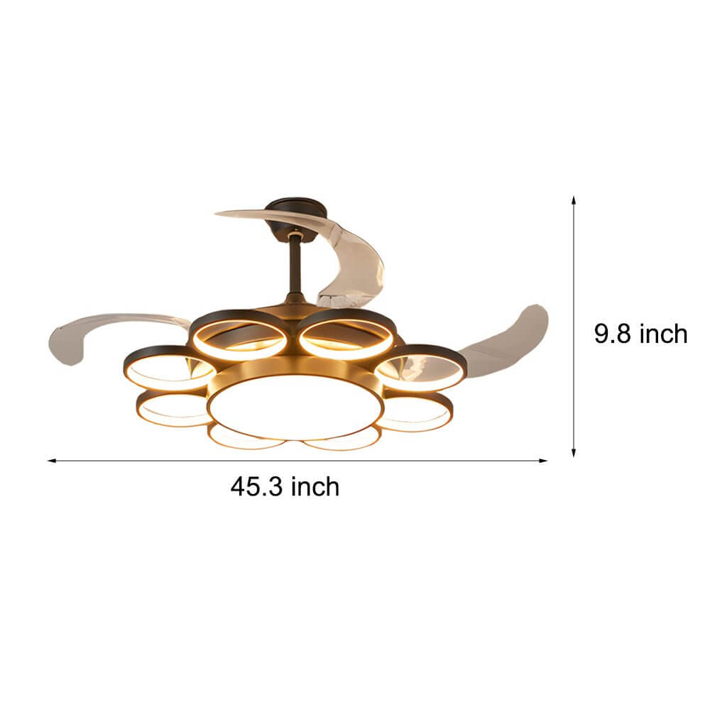 WHITBY WHIRL LED CEILING LIGHT WITH HIDDEN FAN