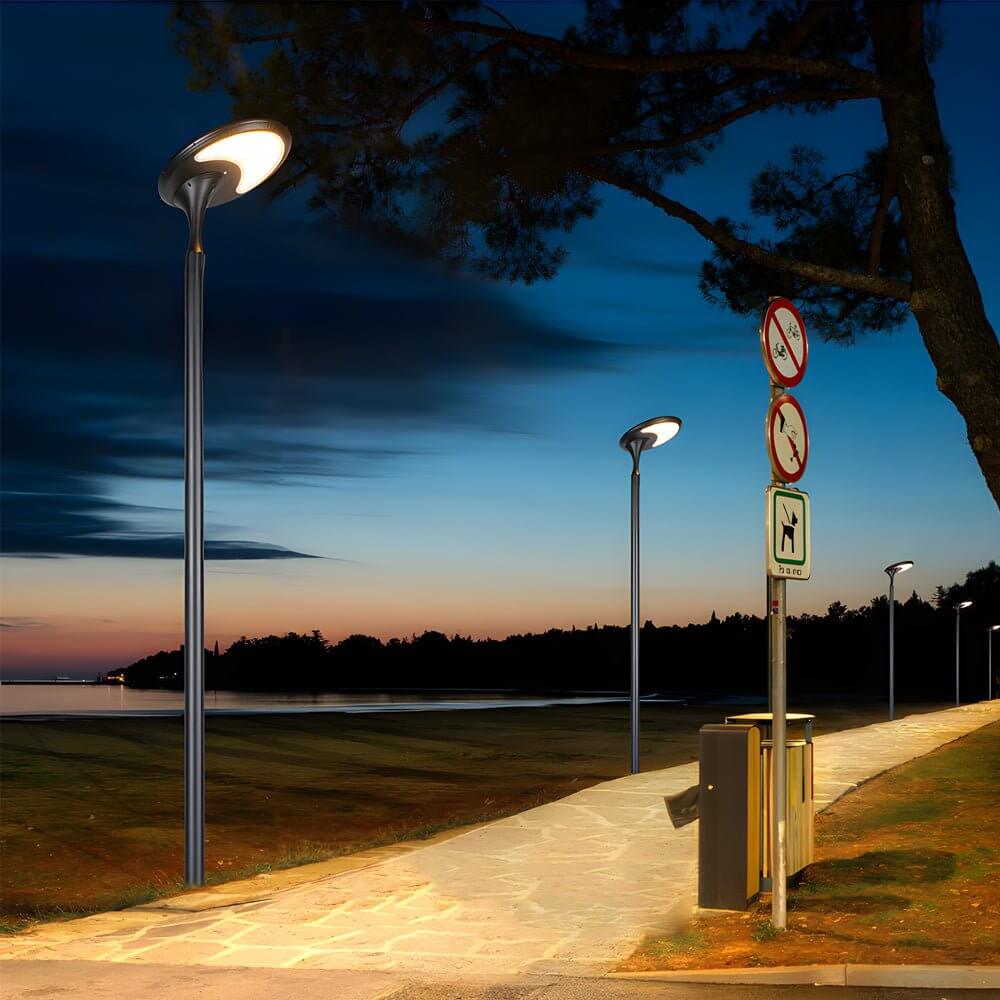 WINTERBORNE SOLAR-POWERED GARDEN LANTERN POST FOR OUTDOOR SPACES