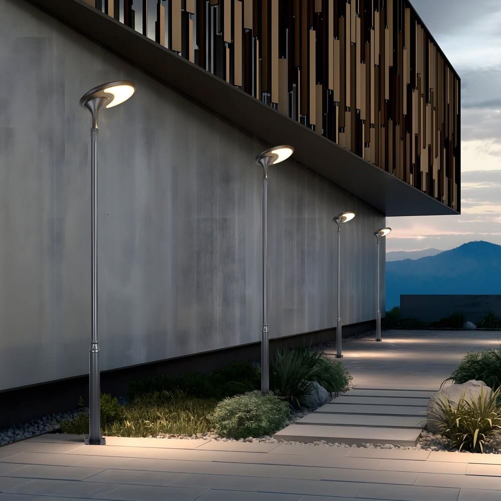WINTERBORNE SOLAR-POWERED GARDEN LANTERN POST FOR OUTDOOR SPACES