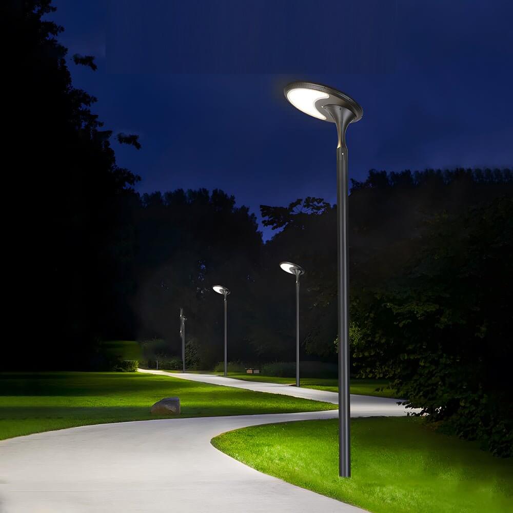 WINTERBORNE SOLAR-POWERED GARDEN LANTERN POST FOR OUTDOOR SPACES