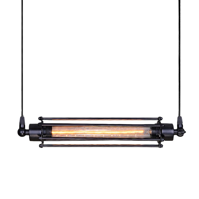 BRAMBLETON IRON FLUTE INDUSTRIAL PENDANT LIGHT WITH TUNGSTEN GLOW