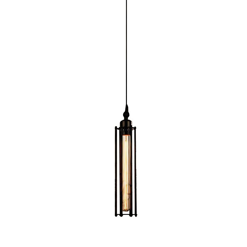 BRAMBLETON IRON FLUTE INDUSTRIAL PENDANT LIGHT WITH TUNGSTEN GLOW