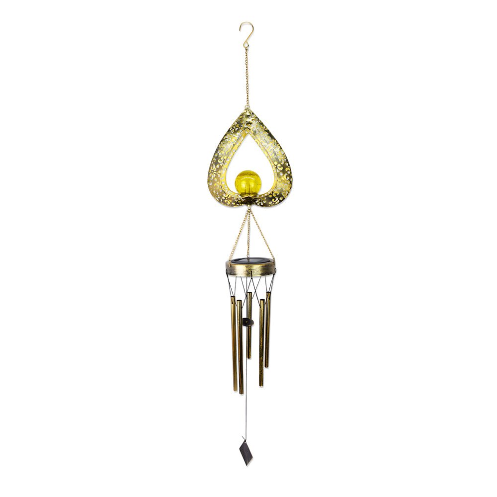 WINTERBOURNE SOLAR HEART WIND CHIME LANTERN