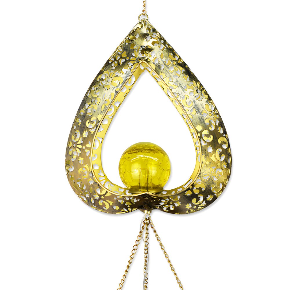 WINTERBOURNE SOLAR HEART WIND CHIME LANTERN