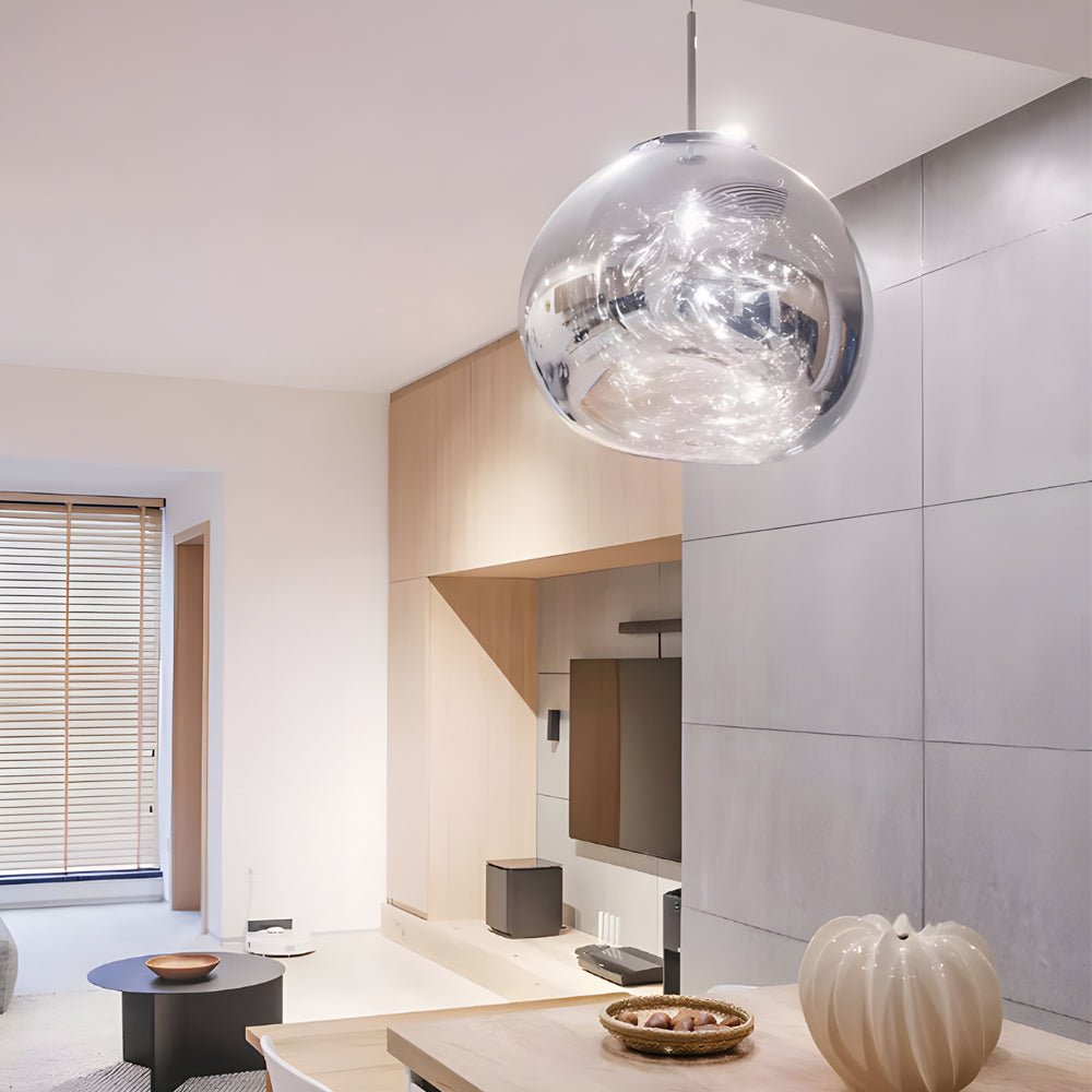 BRAMBLESTONE ARTISAN LAVA ORB PENDANT LIGHT