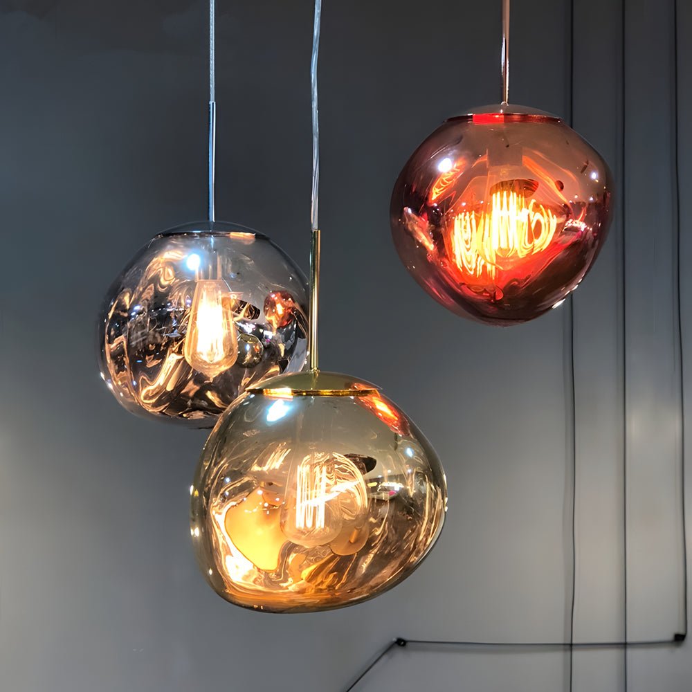BRAMBLESTONE ARTISAN LAVA ORB PENDANT LIGHT