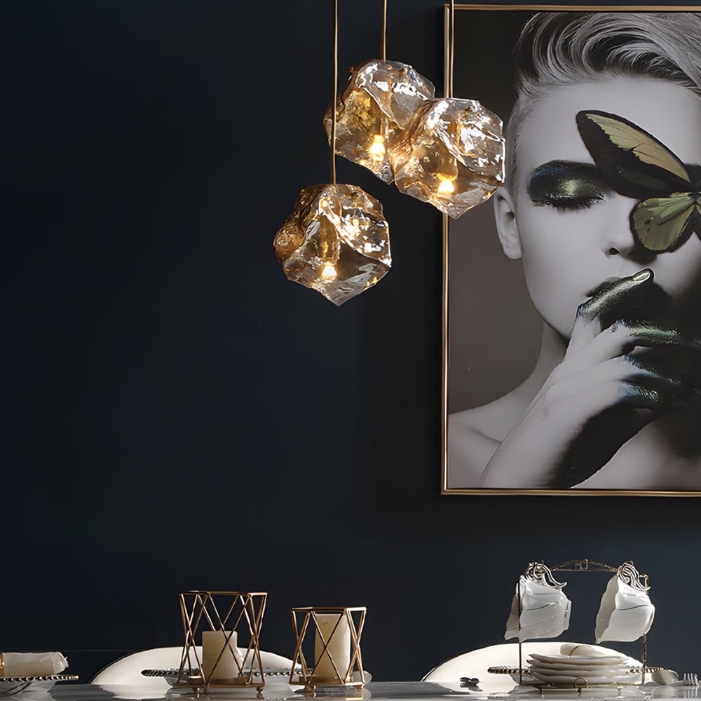 RAVENWOOD IRREGULAR LAVA GLASS PENDANT LIGHT