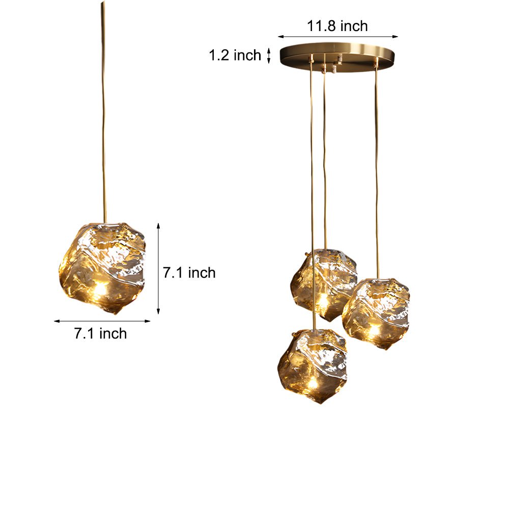 RAVENWOOD IRREGULAR LAVA GLASS PENDANT LIGHT