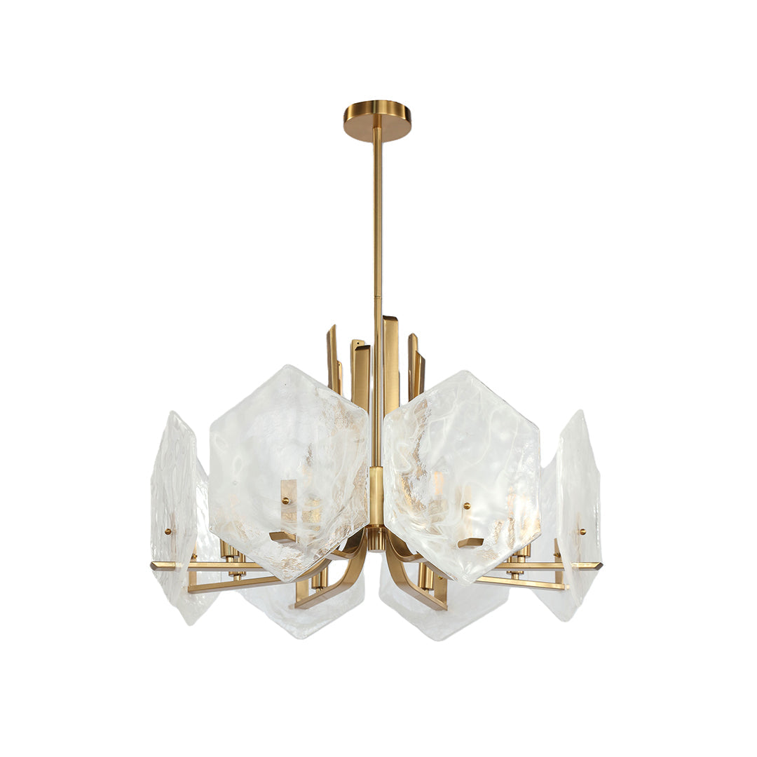 FARNWORTH ARTISANAL GOLDEN GEOMETRIC CEILING LANTERN