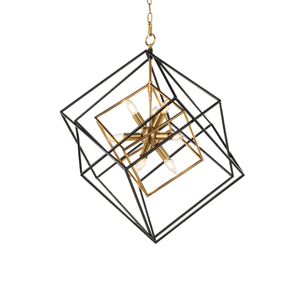 WINTHROP IRON TWIN-TONE SQUARE HANGING LIGHT