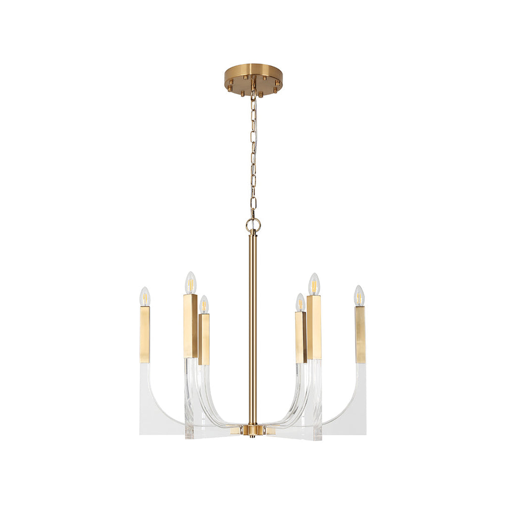 WINDSOR ACRYLIC DOME CHANDELIER, MODERN MINIMALIST CEILING ILLUMINATION