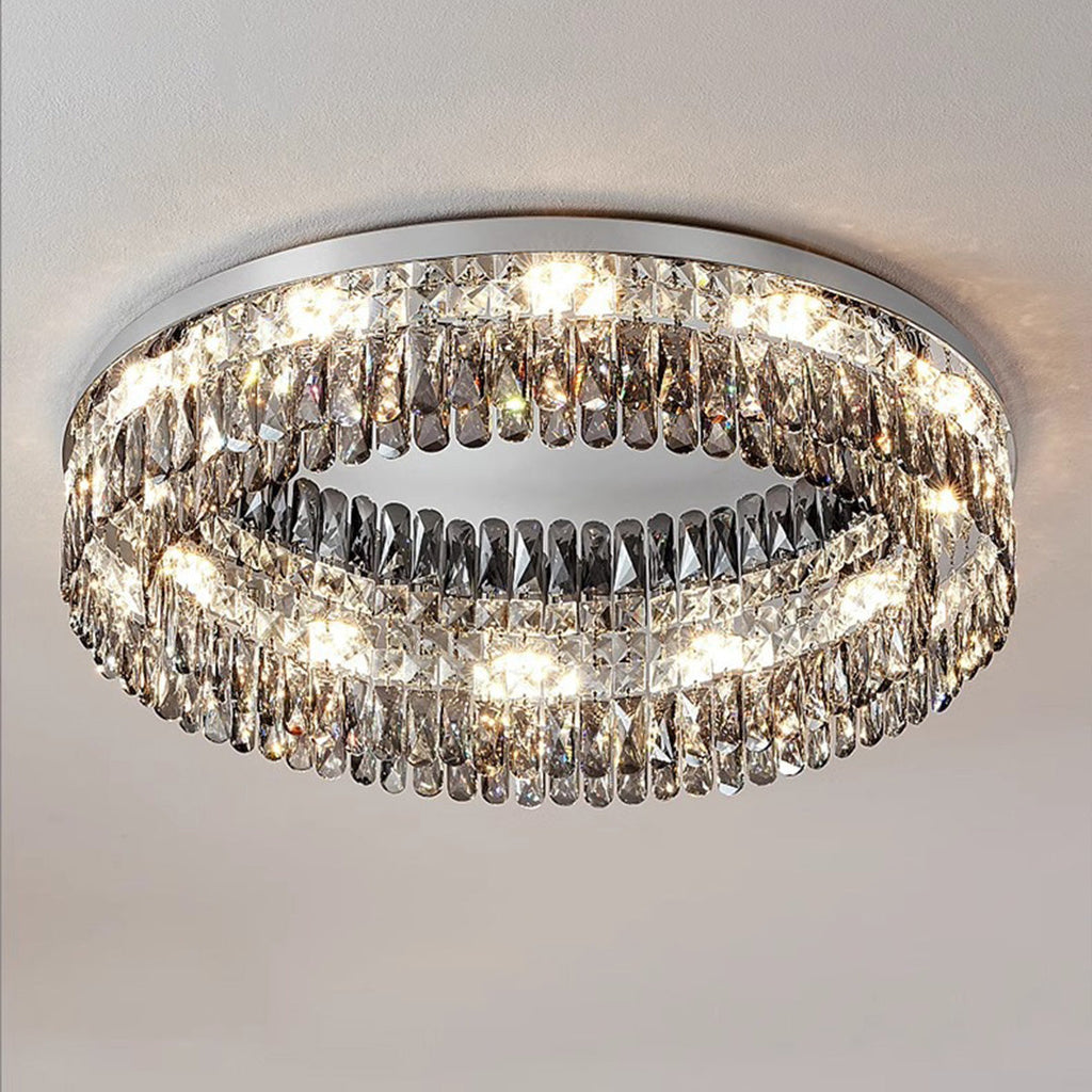 CHATEAUX LUMINAIRE CRYSTAL-ENCRUSTED CEILING FIXTURE