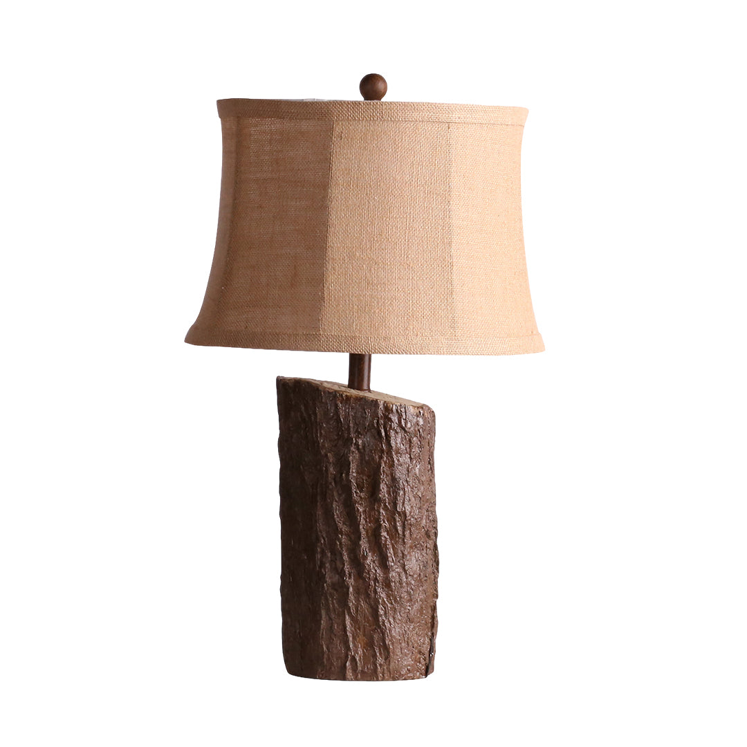 RAVENWOOD NIGHTSTAND LAMP WITH TEXTURED BARK SHADE