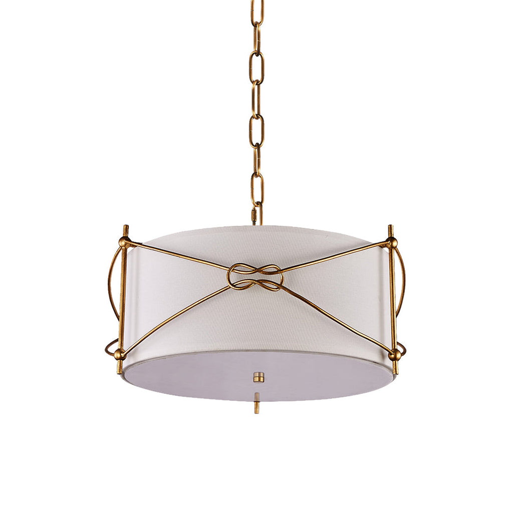 WINTERFORD IVORY DRUM PENDANT WITH GOLD ACCENTS