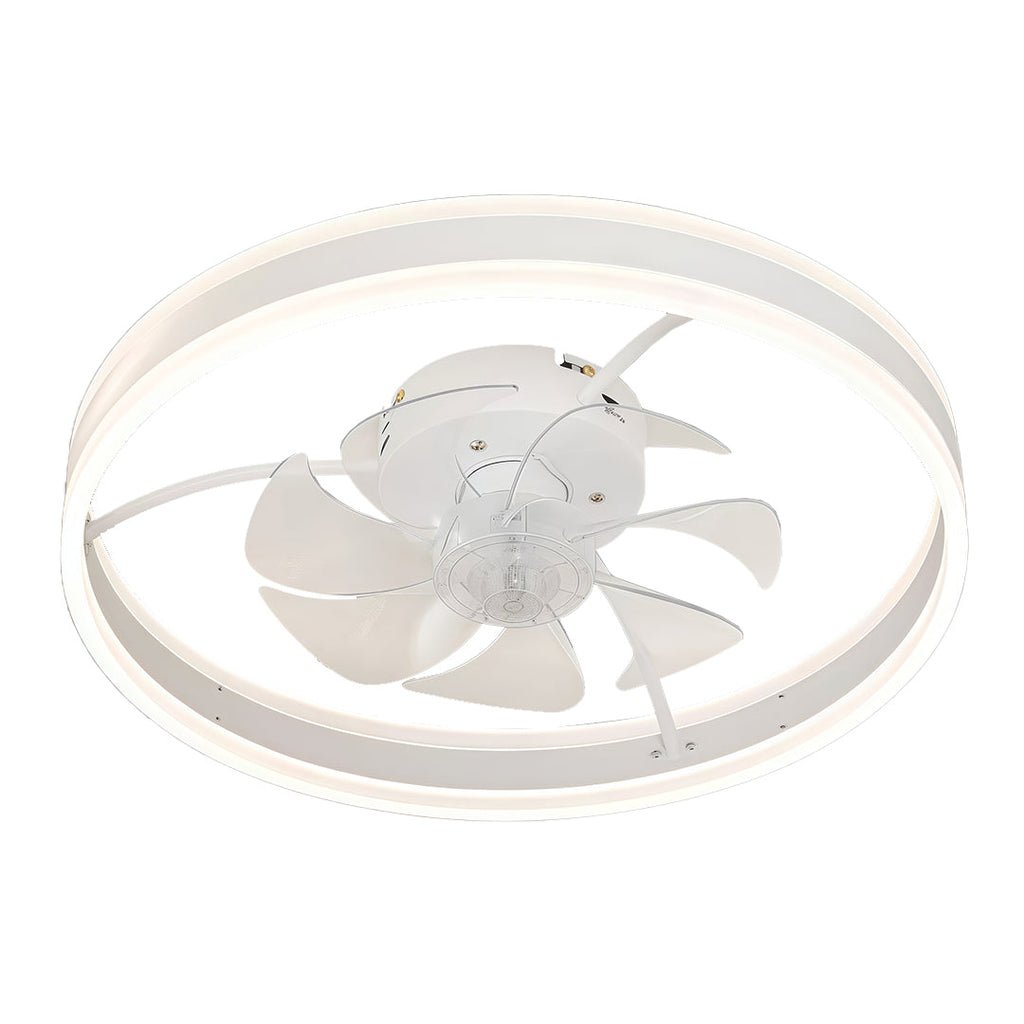 WINTHROP CIRCULAR WHITE LIGHTED CEILING FAN