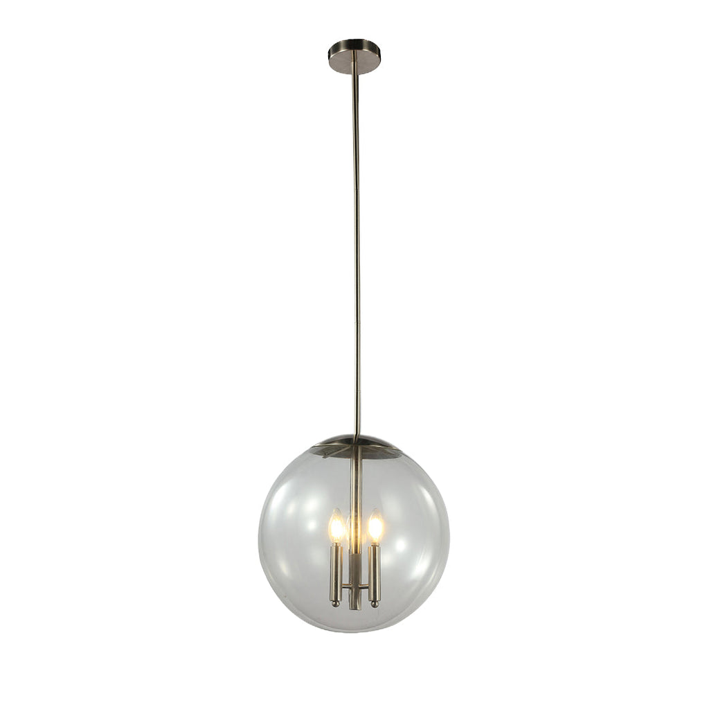 WINTHROP SILVER GLOBE HANGING LUMINAIRE