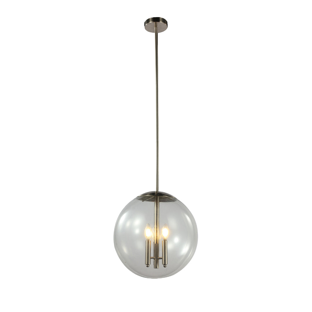WINTHROP SILVER GLOBE HANGING LUMINAIRE