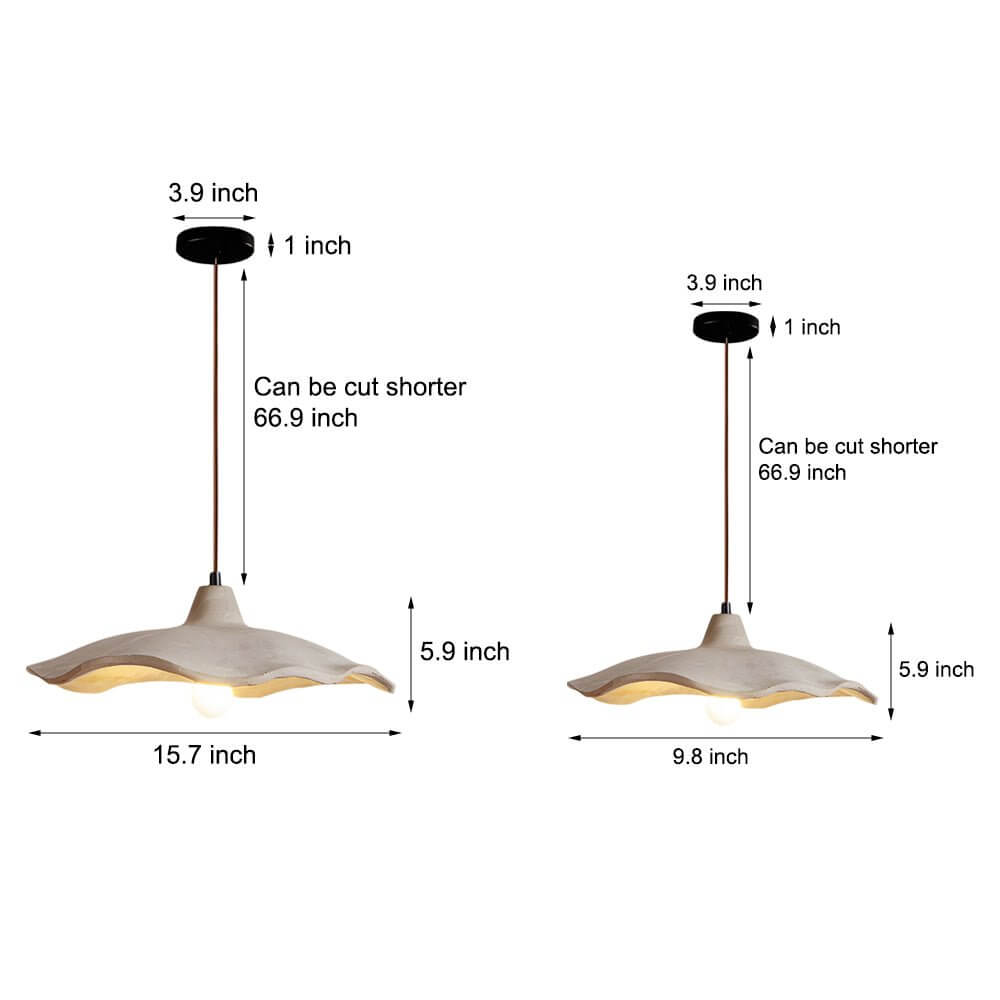 FENWICK CEMENT WAVED HANGING LANTERN