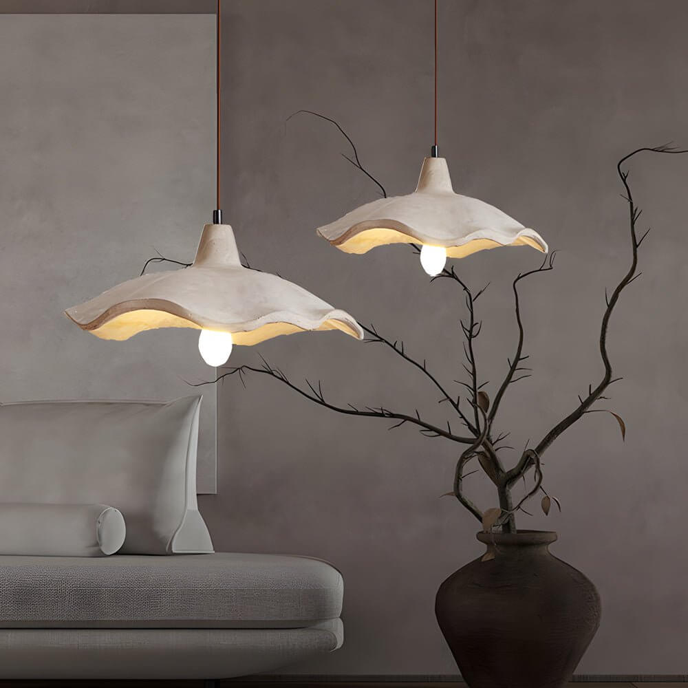 FENWICK CEMENT WAVED HANGING LANTERN