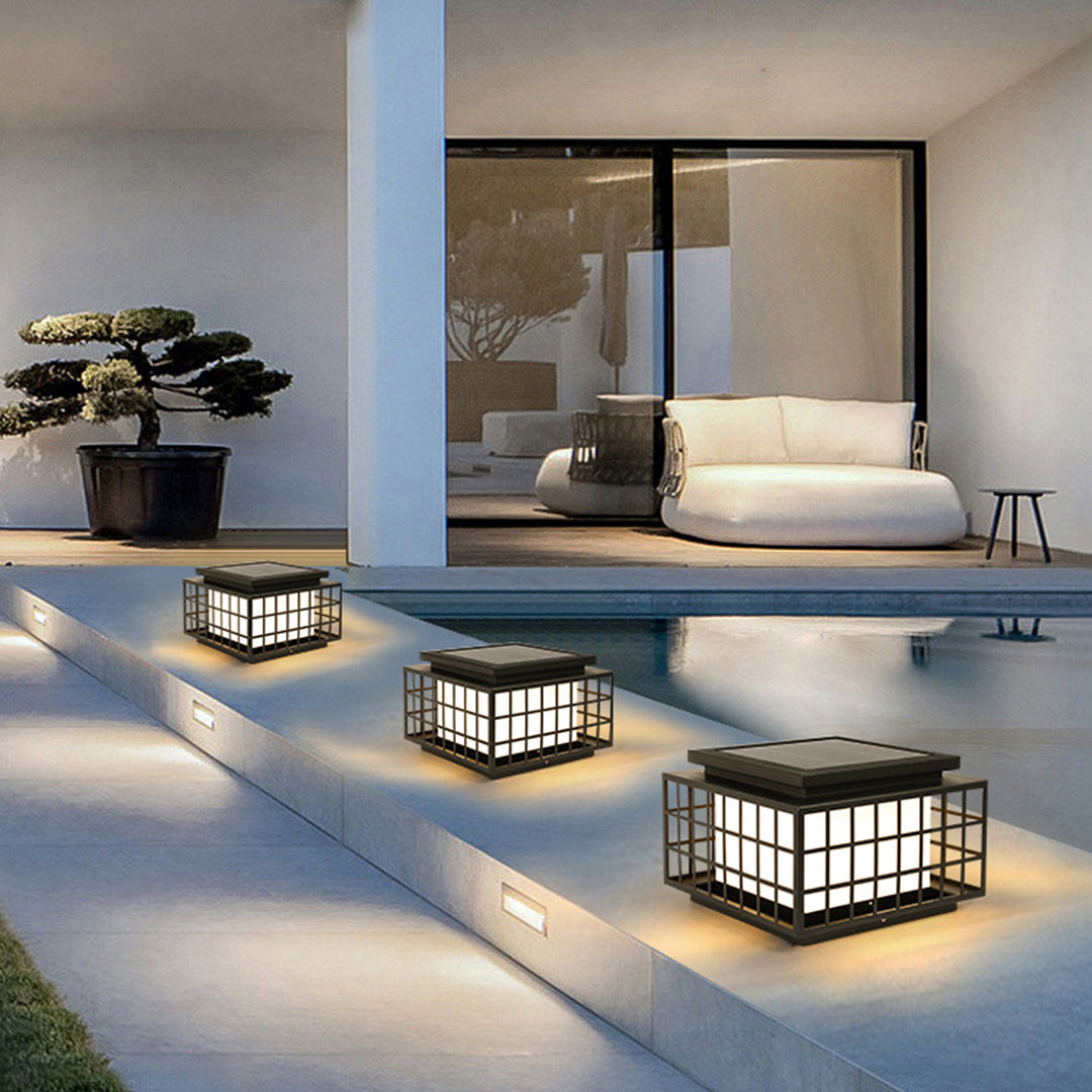 1. **WILLOUGHBY STAINLESS LUMINAIRE**  
   A sleek, contemporary pillar light crafted from durable stainless steel, designed to illuminate outdoor spaces with a modern flair.

2. **DORCHESTER POLISHED GLOW COLUMN**  
   A striking stainless steel pillar l