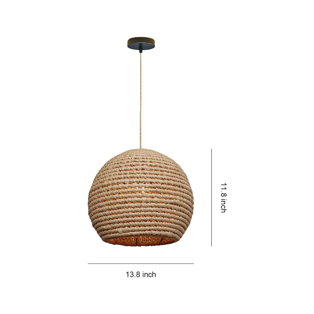 SHIMMERING KAZUKO RAFFIA CEILING LANTERN